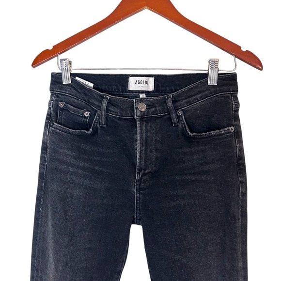 AGOLDE Sophie High-Rise Distressed Skinny Jean – Black - Picture 5 of 12